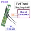 Bộ 2 thanh gạt nước mưa ô tô Nano mềm cao cấp dành cho hãng xe Ford: Transit-Ecosport-Everest-Focus-Fiesta-Ranger-Mondeo-Escape-Mustang