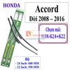 Bộ 2 thanh gạt nước mưa ô tô Nano mềm cao cấp dành cho hãng xe Honda: Accord-Civic-Hrv-City-Jazz-Crv