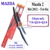 Bộ 2 thanh gạt nước mưa ô tô đa năng Nano cao cấp dành cho hãng xe Mazda: Mazda2-Mazda3-Mazda6-Mazda CX5-Mazda CX9-BT 50-Premacy