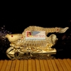 Tượng cá rồng vàng phong thủy trang trí taplo ô tô