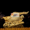 Tượng cá rồng vàng phong thủy trang trí taplo ô tô