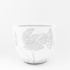 Com.Pot_[Dancing Leaves] (D37H30 White)