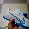 Giày Bóng Đá Nike Mercurial Vapor 15 Academy Trắng Vạch Đen Đế Xanh Biển V2 TF