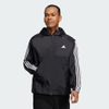 Áo Khoác Adidas Nam Nữ Chính Hãng - 3-Stripes Loose Fit Hooded Woven Jacket - Đen | JapanSport IB0248