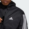 Áo Khoác Adidas Nam Nữ Chính Hãng - 3-Stripes Loose Fit Hooded Woven Jacket - Đen | JapanSport IB0248