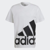 Áo Phông Adidas Nam Chính Hãng - Giant Logo Tee Essentials - Trắng/Đen | JapanSport HE1829