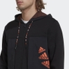 Áo Khoác Adidas Nam Chính Hãng - ESSENTIALS BRANDLOVE FLEECE FULL-ZIP HOODIE - Đen | JapanSport HL9380