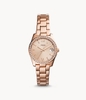 Đồng hồ Fossil Chính hãng - Scarlette Mini Three-Hand Date Rose Gold-Tone - ES4318 - Nữ | JapanSport