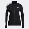 Áo Khoác Adidas Nữ Chính Hãng - PRIMEBLUE FULL-ZIP 3-STRIPES TRACK JACKET - Đen | JapanSport GV1232