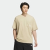 Áo Phông Adidas Chính Hãng - Oversized silhouette heavy pocket - Kem | JapanSport IK4290