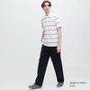 Áo Polo Uniqlo Nam Chính Hãng - Dry Pique Striped Short Sleeve - Trắng | JapanSport 457513-00