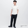 Áo Polo Uniqlo Nam Chính Hãng - Dry Pique Striped Short Sleeve - Trắng | JapanSport 457905-00