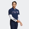 Áo Polo Adidas Nam Chính Hãng - CHEST PRINT LAYERED SHIRT - Xanh/Trắng | JapanSport HT6842