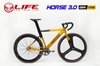 Xe đạp Fixed Gear LIFE HORSE 3 đao: Full Nhôm nhẹ không mối hàn thiết kế khí động học, vành chém gió cao 6cm, Bánh 3 đao cực chất