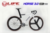 Xe đạp Fixed Gear LIFE HORSE 3 đao: Full Nhôm nhẹ không mối hàn thiết kế khí động học, vành chém gió cao 6cm, Bánh 3 đao cực chất