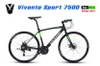 Xe đạp touring VIVENTE Sport 7500 Khung Nhôm cáp âm, Group SHIMANO 21 tốc độ, phanh đĩa, Lốp CST 700x25c, Xe đạp thành phố giá Tốt Nhất