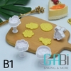 Khuôn nhấn lò xo cookie 3D Noel 4 hình