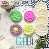 Khuôn nhấn trung thu lò xo 125g 4 mặt hoa - đài sen D04