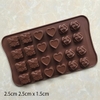 Khuôn socola silicon 24 ô hộp quà+tim+hoa