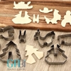 Bộ khuôn cắt inox cookie Noel 3D