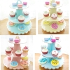 Cake stand giấy 3 tầng