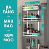 Giá Treo Cạnh Hông Tủ Lạnh Đa Năng Giúp Bếp Gọn Gàng, Không Cần Đinh Vít Đựng Hủ Gia Vị / Đồ Dùng Bếp | Nanjie - gia dụng plus