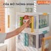 Thùng đựng đồ đa năng LAZYDO gấp gọn & thiết kế cửa hông lấy đồ dễ dàng tiện lợi (có nắp đậy kín & bánh xe) 55 lít LAZYDO (LZ-0526) - gia dụng plus