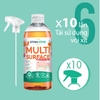 Xịt làm sạch bếp hữu cơ cho da nhạy cảm hương quýt, vải Stanhome Multi Surface Care Mandarine & Litchi 500ml