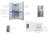 Tủ lạnh 5 cánh SBS Sharp SJ-F5X76VM-SL 768 Lít, J-Tech Inverter