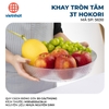 Đĩa Nhựa Đựng Hoa Quả Trái Cây Bánh Kẹo Sang Trọng Phòng Khách khay tròn tăm 5630  aladanh-net-vn