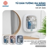 Kệ đựng mỹ phẩm Hokori để đồ trang điểm trong nhà tắm treo tường không đục lỗ nhựa ABS cao cấp 3635  aladanh-net-vn