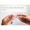 Bộ 12 Ly Cốc Thủy Tinh Uống Rượu Dáng Bầu 33ML