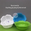 Rổ nhựa hoa mai Song Long - Việt Nhật chất liệu nhựa PP an toàn bm 3395-1 - Màu xanh ngọc