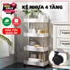 Kệ đựng đồ đa năng 3 tầng,4 tầng có bánh xe đẩy chuyên dụng cho spa, phòng tắm, bếp chất liệu inox cao cấp  aladanh-net-vn