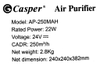 Máy lọc không khí Casper AP-250MAH