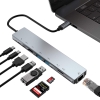 Hub chuyển đổi Type-C 8 IN 1 đa năng hỗ trợ ra HDMI RJ45 USB 3.0 PD SD TF - HL371