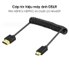 Cáp dây lò xo truyền tín hiệu cho máy ảnh 4K60P HDMI 2.0 ra màn hình phụ hoặc máy tính