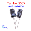 Tụ hóa 10uF 22uF 100uF 470uF 250V 2 chân cắm