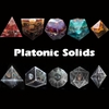 Bộ khối thiêng Platonic Solids 5 nguyên tố tặng đồ hình Plato