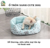 Ổ tròn xanh Cute Dog cho thú cưng, chó mèo- Hàng cao cấp xuất Hàn