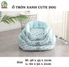 Ổ tròn xanh Cute Dog cho thú cưng, chó mèo- Hàng cao cấp xuất Hàn