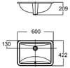 Chậu Rửa Lavabo Âm Bàn Chữ Nhật American Standard 0459-WT