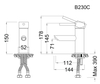Vòi Chậu Lavabo CAESAR B230CU Nóng Lạnh Xả Nhấn
