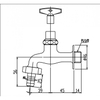 Vòi Rửa Nước Lạnh Inax LF-15G-13 Gắn Tường