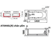 Bồn Tắm Chân Yếm 1.4M CAESAR AT0440L/R