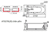 Bồn Tắm Chân Yếm 1.7M CAESAR AT0270L/R