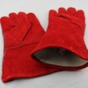 Găng tay da hàn Pháp màu đỏ 02 lớp 34cm
