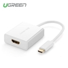 Cáp USB Type C to HDMI Ugreen 40273 hỗ trợ 4 k * 2 k cho apple macbook 12 inch và google chromebook pixel