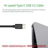 Dây sạc cho điện thoại có cổng USB type C