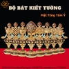 Bộ Bát Kiết Tường (Bát Đại Cát Tường - Tám Tướng Cát Tường) Cao 29cm Bằng Đồng Nguyên Chất, Hoàn Thiện Thủ Công BBKT35 cao cấp